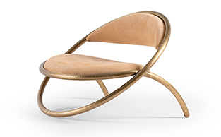 Sculptural Loop Design Accent Chair