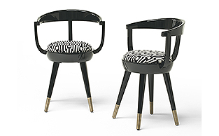 Stylised High Gloss Lacquer Chairs 