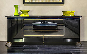 Luxury Lacquered Wood Sideboard