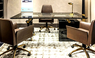 Luxury Black Lacquered Desk