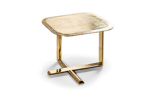 Artisan Cast Brass Metal Side Table