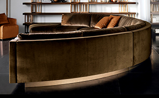 Modern Luxury Circular Velvet Sofa
