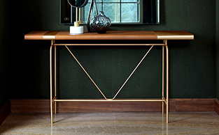 Luxury Leather Upholstered Console
