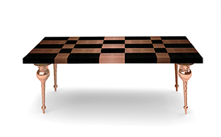 Luxury Bronze Table with Copper Finish