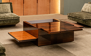 Contemporary Luxury Table in Eucalyptus Wood