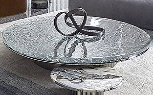 Coffee Table with Volcanic Murano Glass