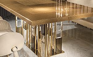 Luxurious Gold Murano Glass Dining Table