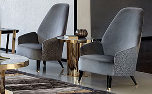 Contemporary High Back Armchair