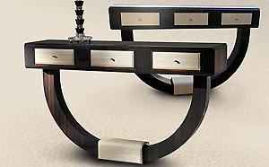 Art Deco Design Ebony Console Table