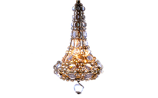 Artisan Chandelier with Optical Glass Lenses  