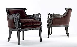 Neoclassical Stylised Armchair - Swan 