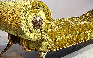 Sculptural Bronze Chaise Longue
