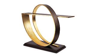 Sculptural Metal Console Table