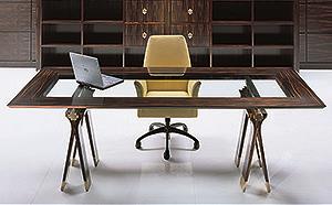 Architectural Macassar Ebony Desk