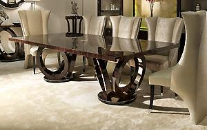 Luxury Macassar Ebony Dining Table 'ELLIPTICAL'