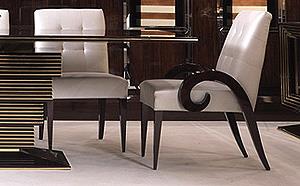 Luxury Sculptural Walnut Dining Chair