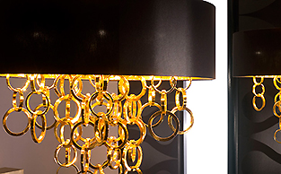 Chandelier with Luxury Gold Metal Rings