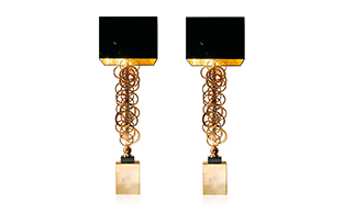 Luxury Lamp with Gold Rings Design
