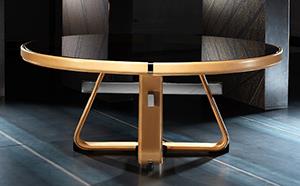 High End Architectural Leather Dining Table 