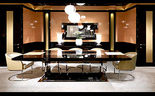 Architectural High End Macassar Ebony Dining Table