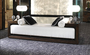 Architectural Macassar Ebony Bench