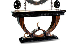 Macassar Ebony and Onyx Console Table