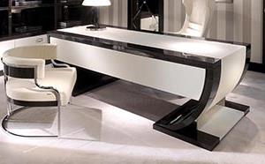 Macassar Ebony and Luxury Leather Desk 