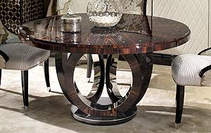 Luxury Macassar Ebony and Steel Dining Table
