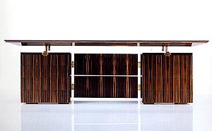 Architectural Macassar Ebony Wood Desk
