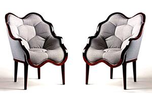 Modern Luxury Honeycomb Armchair