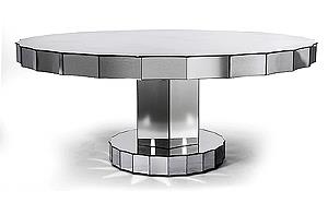 Art Deco Venetian Mirror Glass Dining Table