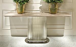 Architectural Murano Glass Console Table