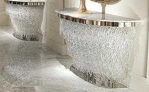 Luxury Console Table with Murano Glass