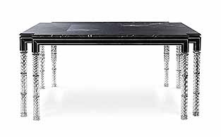 High End Marble and Murano Glass Dining Table