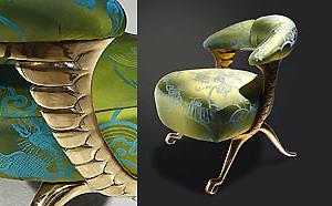 Sculptural Bronze Armchair