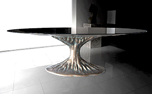 Sculptural Cast Fiberglass Dining Table