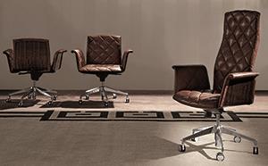 DIRECTOR'S PRESIDENTIAL HIGH BACK OFFICE CHAIR IN FIRST GRADE ITALIAN SOFT LEATHER