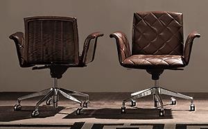 CONTEMPORARY 'GUEST' DESK CHAIR IN FIST GRADE ITALIAN SOFT LEATHER