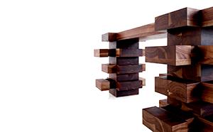 Solid Walnut Console Table Architectural Style