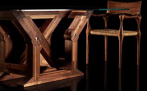 High End Walnut Wood Dining Table