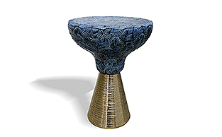Luxury Majolica Ceramic Side Table