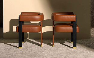 Architectural Leather Dining Chairs