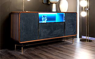 Luxury Leather Upholstered Sideboard