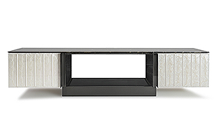 Modern Architectural Sideboard Resin and Metal