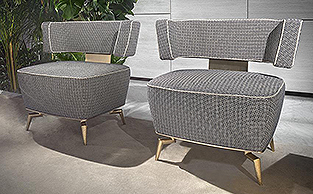 Modern Armchair with Sculptural Silhouette 