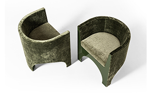 Modern Luxury Demilune Dining Chairs 