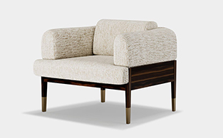 Luxury Armchair with Macassar Ebony Frame