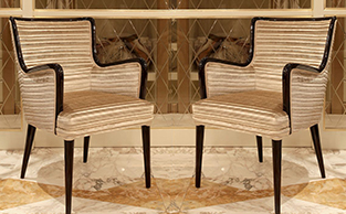 Luxury Upholstered Dining Chairs with Arms