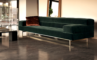 Contemporary Luxury Geometric Velvet Sofa