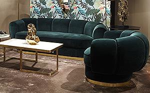 Modern Designer Velvet Sofa